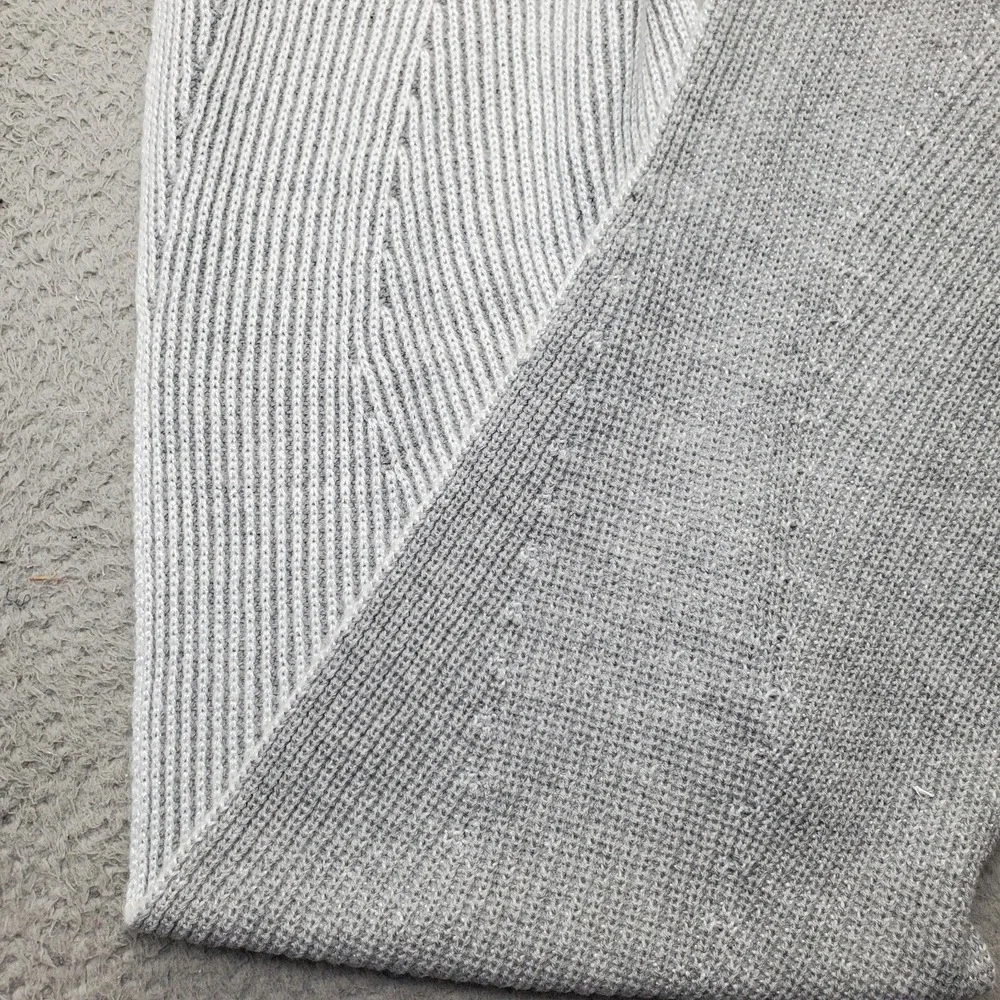 Calvin Klein Ribbed Scarf Unisex One Size Heather Gray Metallic Neck Warmer‎